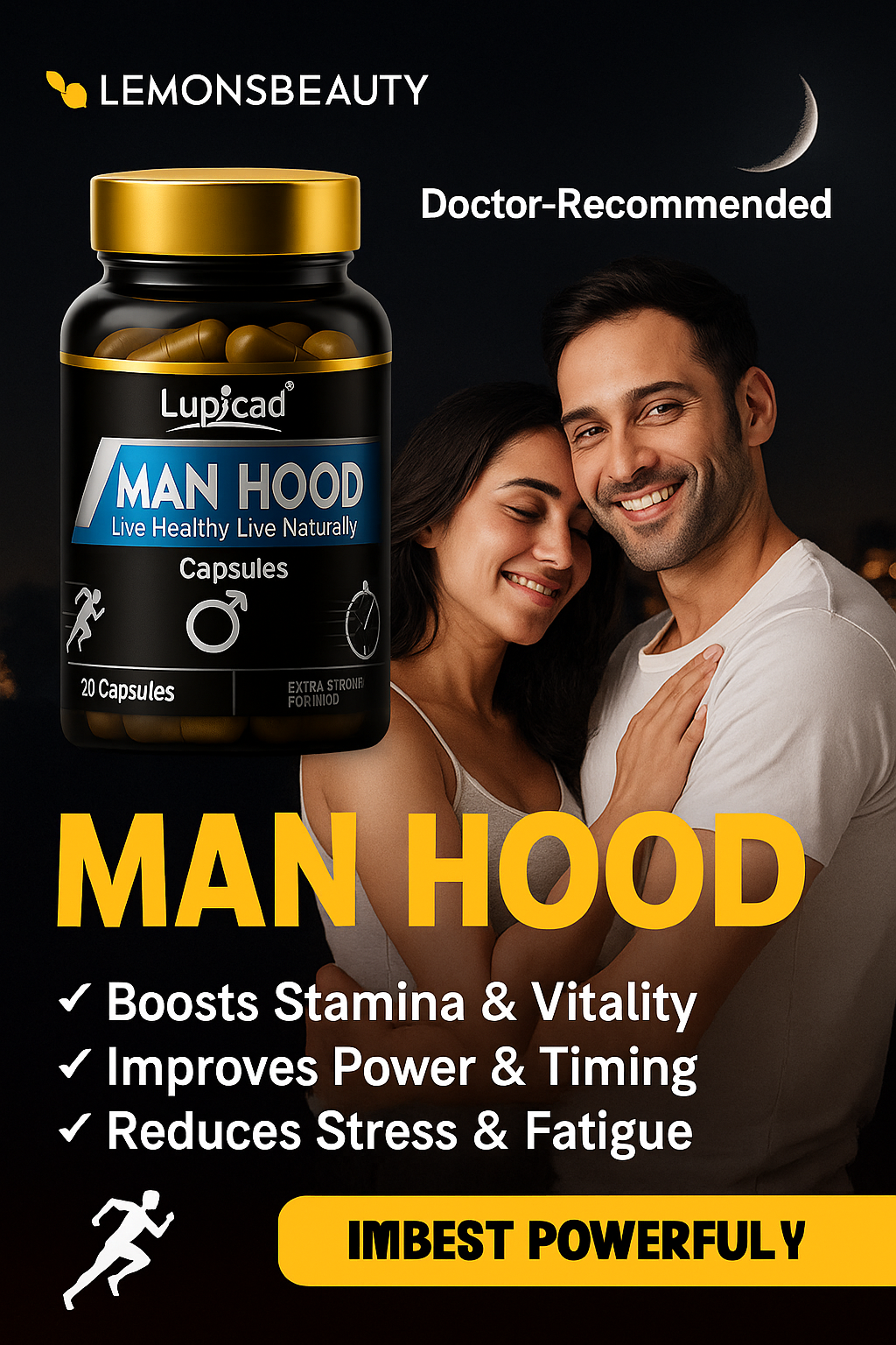 Man Hood Capsules – Ayurvedic Power & Timing Support for Men | 20 Capsules | Trusted & Recommended Formula