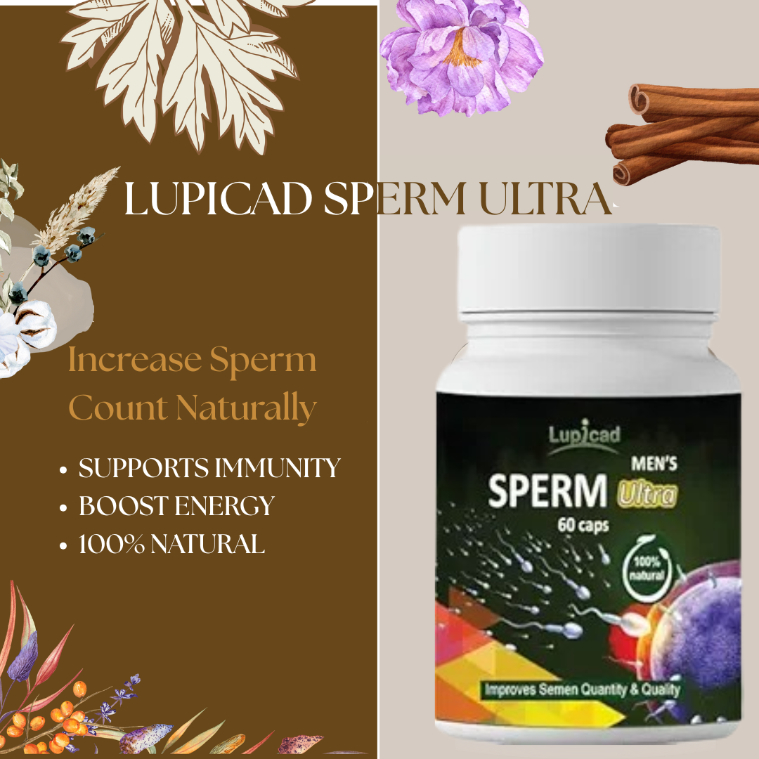 Sperm Ultra – Ayurvedic Supplement for Sperm Health & Male Vitality | 60 Capsules | Improves Sperm Count & Strength Naturally
