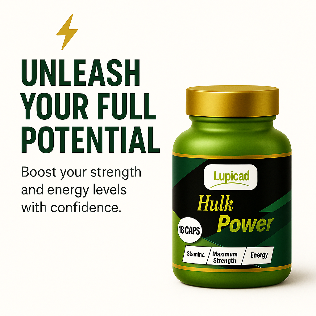 Hulk Power Capsules – Ultimate Ayurvedic Stamina & Strength Booster for Men (10 Caps)