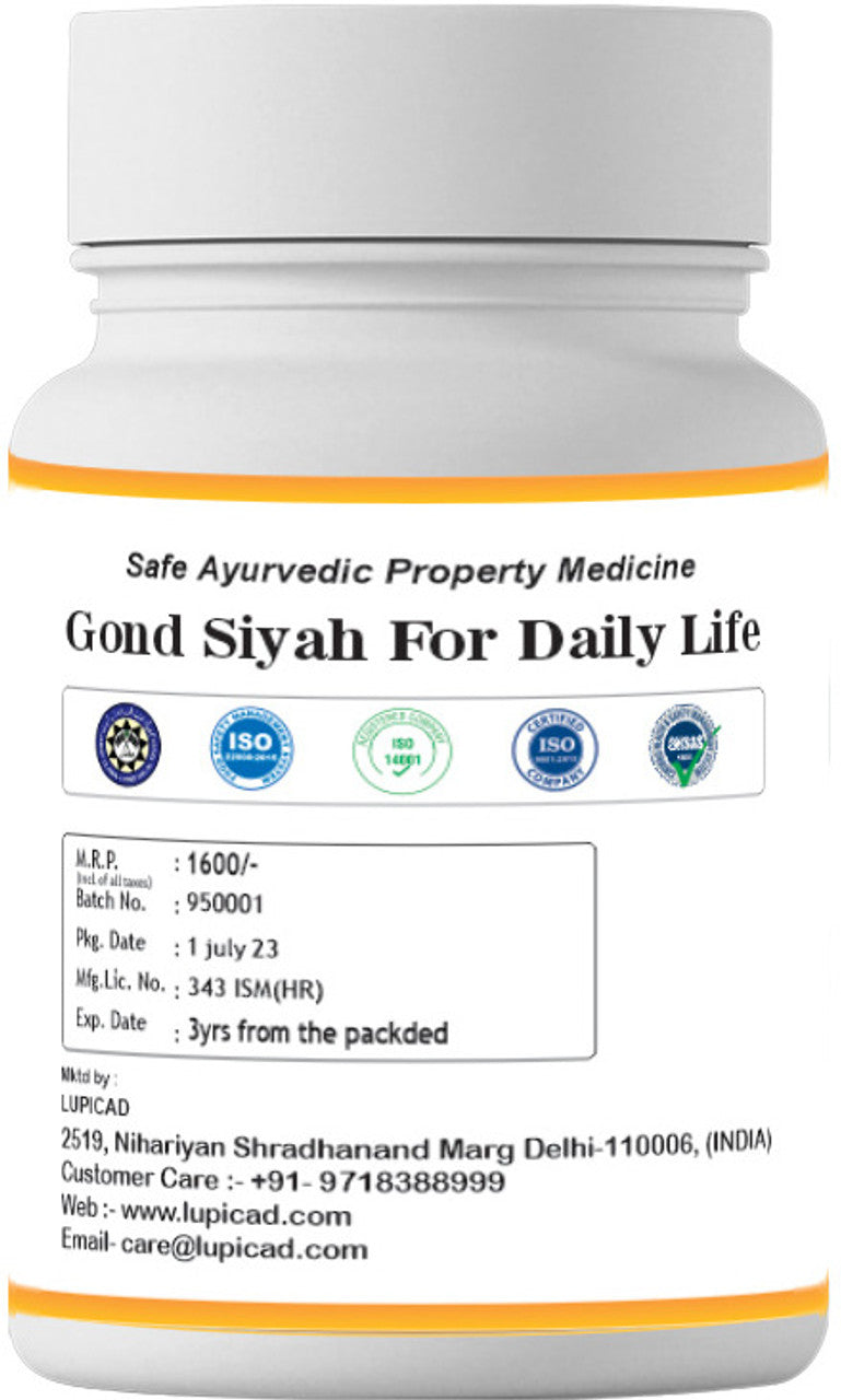 Lupicad Gond Siyah – 100g | Ayurvedic Remedy for Joint Pain & Bone Health | Natural Resin for Strength & Flexibility