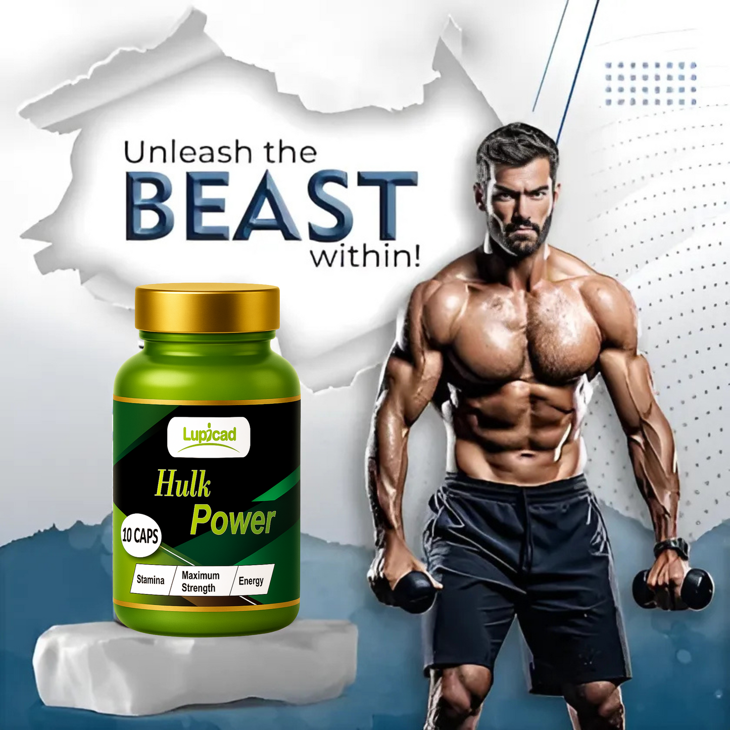 Hulk Power Capsules – Ultimate Ayurvedic Stamina & Strength Booster for Men (10 Caps)
